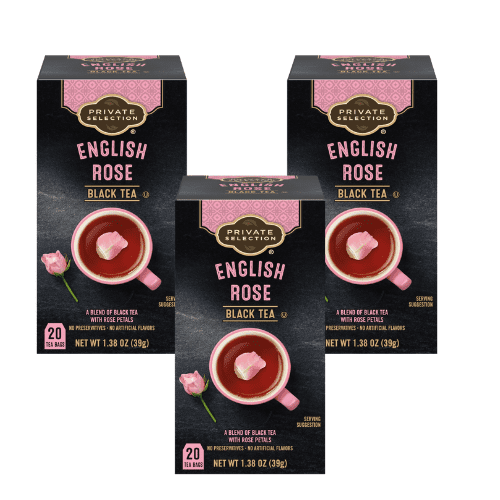 Private Selection English Rose Black Tea 3-Pack 1.38 oz