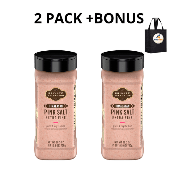 Private Selection Extra Fine Himalayan Pink Salt Shaker , 26.5 oz , 2 Pack + Bonus