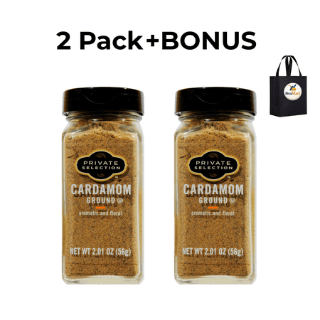 Private Selection Ground Cardamom Shaker Aromatic and Floral 2.01 oz , 2 Pack + Bonus