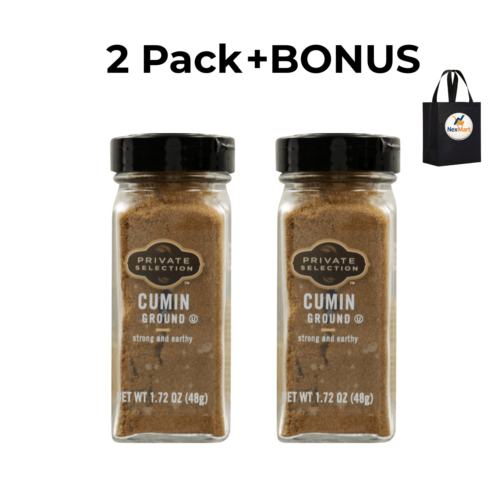 Private Selection Ground Cumin Shaker 1.72 oz , 2 Pack + Bonus