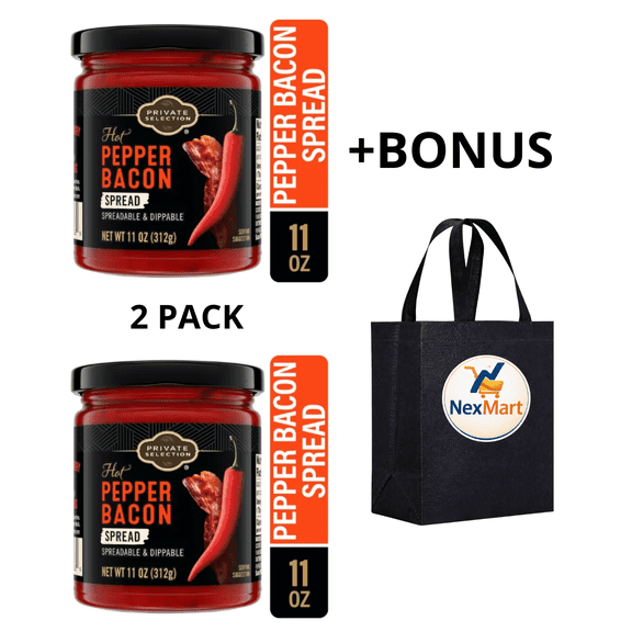 Private Selection Hot Pepper Bacon Spread, Spreadable & Dippable, 11 oz, 2 Pack