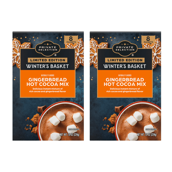 Private Selection Limited Edition Winter's Basket Gingerbread Hot Cocoa Mix, 2 Pack