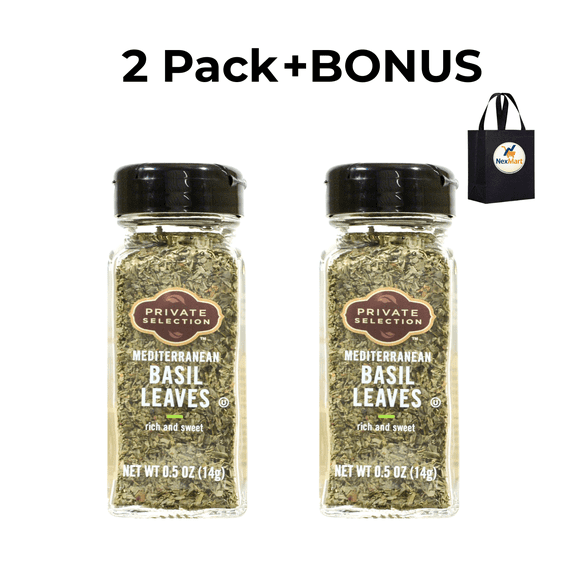 Private Selection Mediterranean Basil Leaves Shaker 0.5 oz , 2 Pack + Bonus