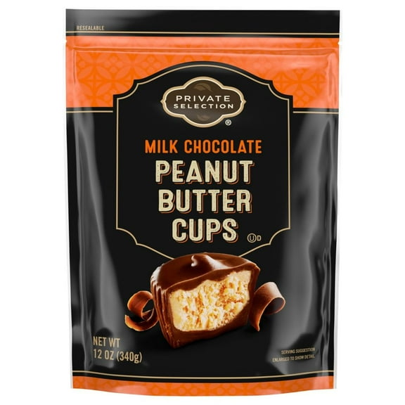Private Selection Milk Chocolate Peanut Butter Cups Candy Pouch 12 oz - Pack of 3
