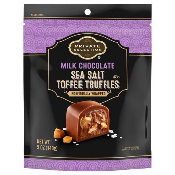 Private Selection Milk Chocolate Toffee Truffles with Sea Salt 5 oz - Pack of 1