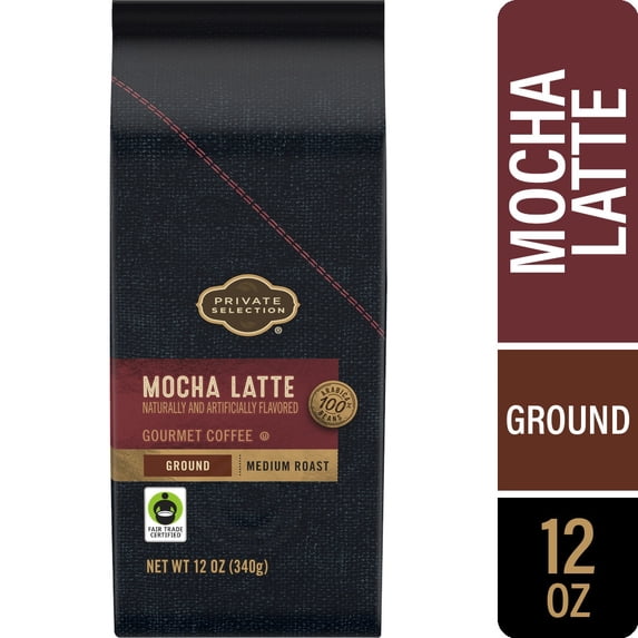 Private Selection Mocha Latte Medium Roast Ground Coffee 12 oz - Pack of 1