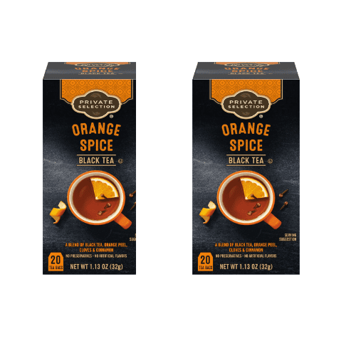 Private Selection Orange Spice Black Tea 20 Count 1.13 oz,2 Pack