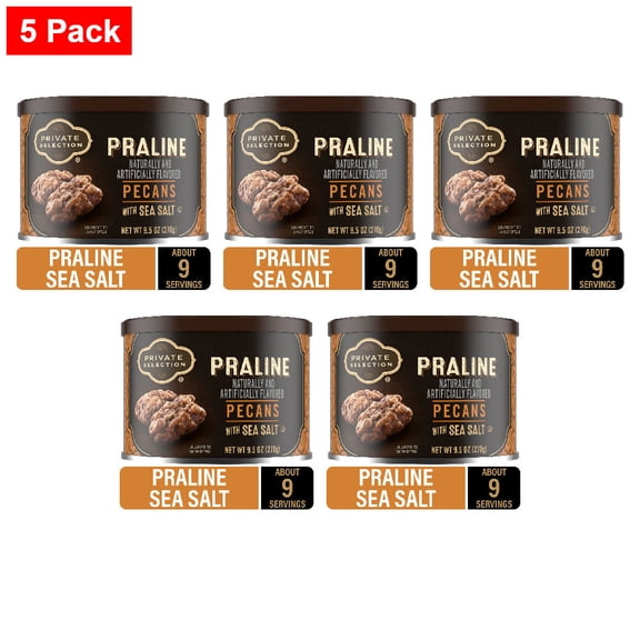 Private Selection Praline Sea Salted Pecans 9.5 oz - 5 Pack