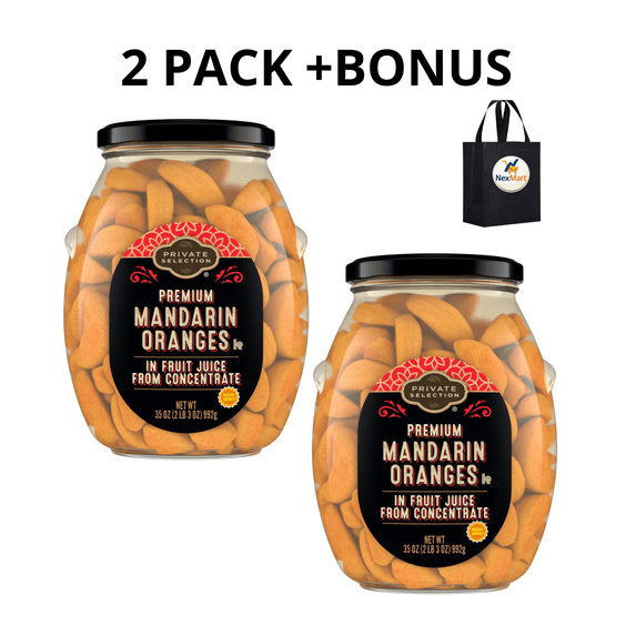 Private Selection Premium Mandarin Oranges in Fruit Juice from Concentrate 35 OZ , 2 Pack + Bonus