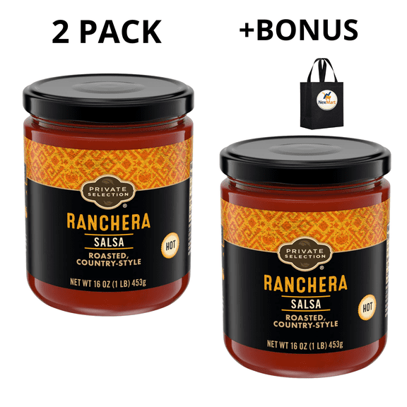 Private Selection Ranchera Hot Salsa 16 oz , 2 Pack + Bonus