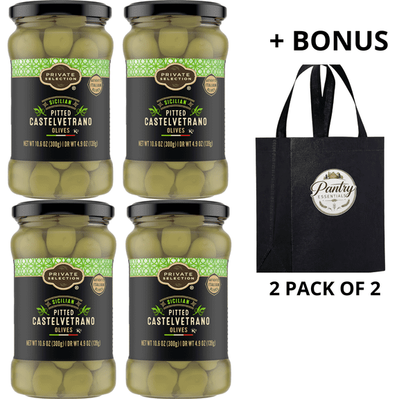 Private Selection Sicilian Pitted Castelvetrano Olives, 10.6 oz , 2 Pack