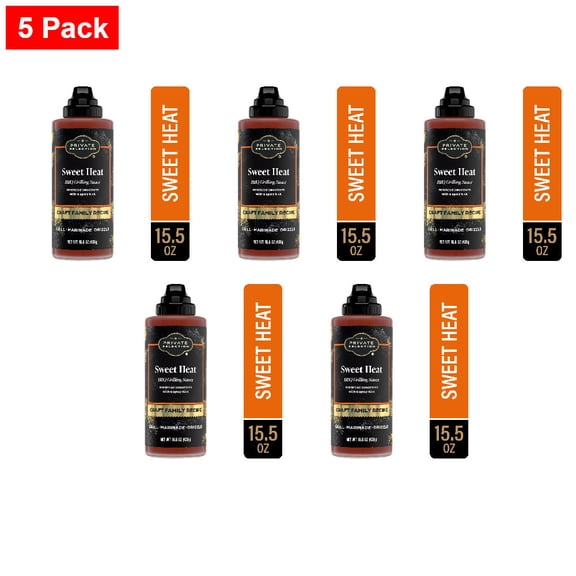 Private Selection Sweet Heat BBQ Grilling Sauce 15.5 oz - 5 Pack