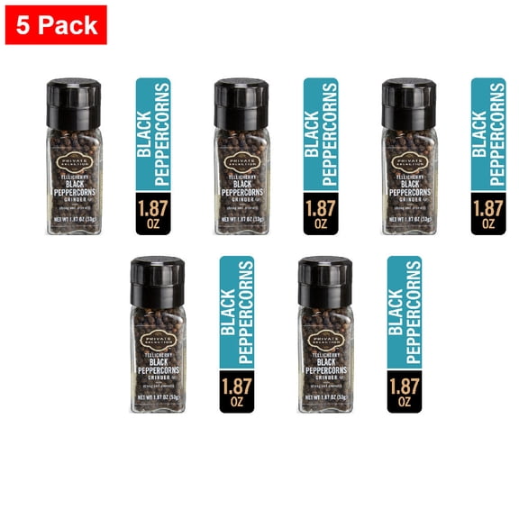 Private Selection Tellicherry Black Peppercorns Grinder 1.87 oz - 5 Pack