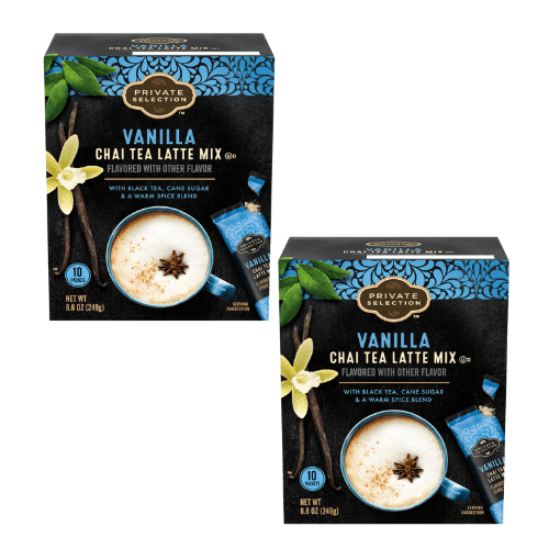 Private Selection Vanilla Chai Tea Latte Mix Packets, 10 Count, 8.8 oz,2 Pack