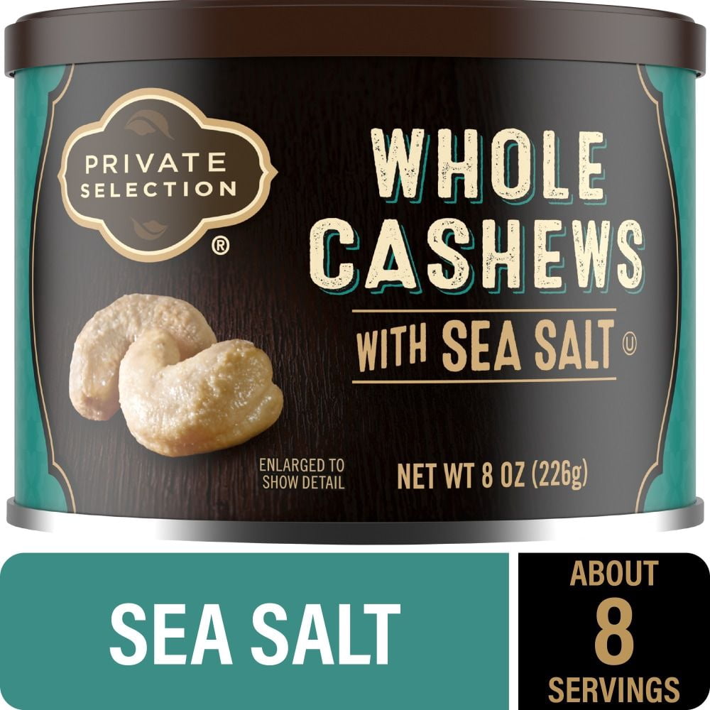 Private Selection Whole Sea Salted Cashews 8 oz - Pack of 2 - Walmart.com