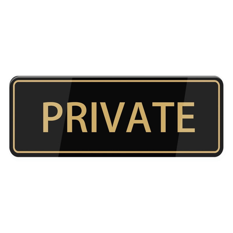 Prive Signs Private Sign For House (With Strong Adhesive Tape), 3