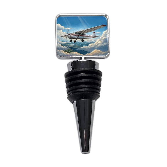 Private Single Prop Plane In Flight Wine Bottle Stopper Cap Plug