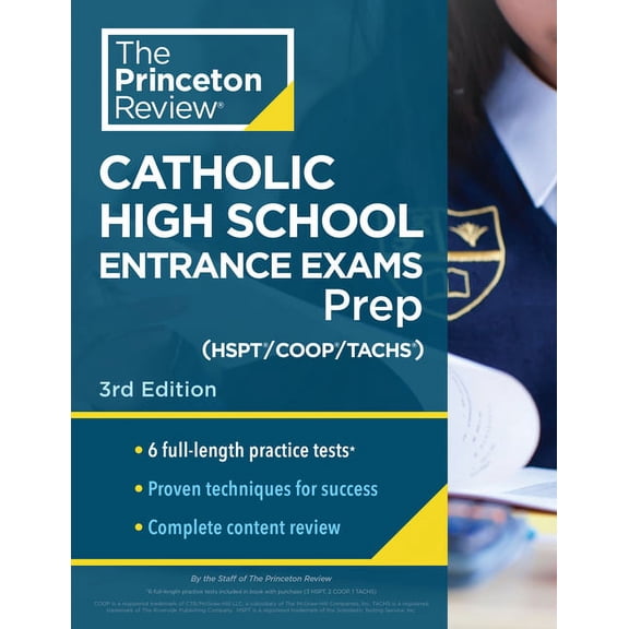 Pre-Owned Private Test Preparation Princeton Review Catholic High School Entrance Exams (Hspt/Coop/Tachs) Prep, 3rd Edition: 6 Practice Tests + Strategies , (Paperback)