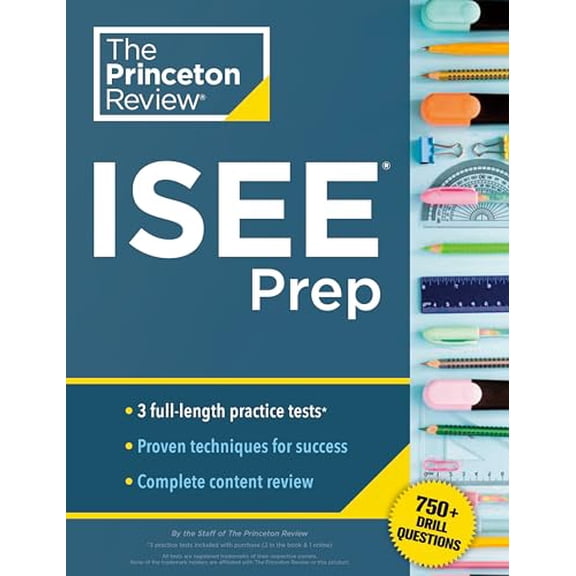 Pre-Owned Princeton Review ISEE Prep: 3 Practice Tests + Review & Techniques + Drills (Private Test Preparation) Paperback