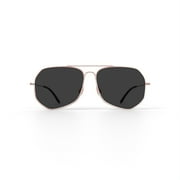 Prive Revaux Unisex Rxable Fashion Polarized Sunglasses, The Cuervo, Aviator, Gold, 59-13-145