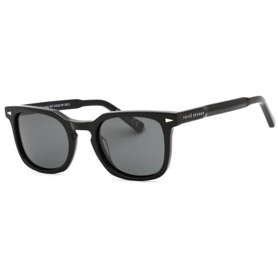 Prive Revaux Yorke Black Unisex Square Full Rim Frame Sunglasses