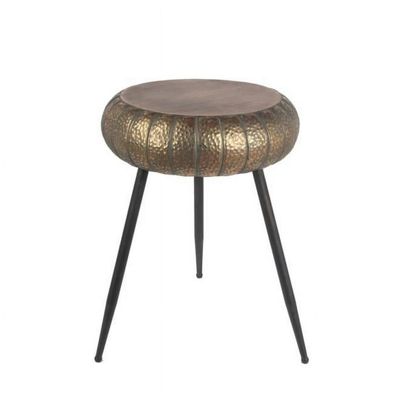 Privilege Large Transitional Metal Accent Table in Gold and Black