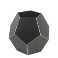 thumbnail image 1 of Privilege 024-007 Pentagonal Metal Vase, Black & Gold, 1 of 1