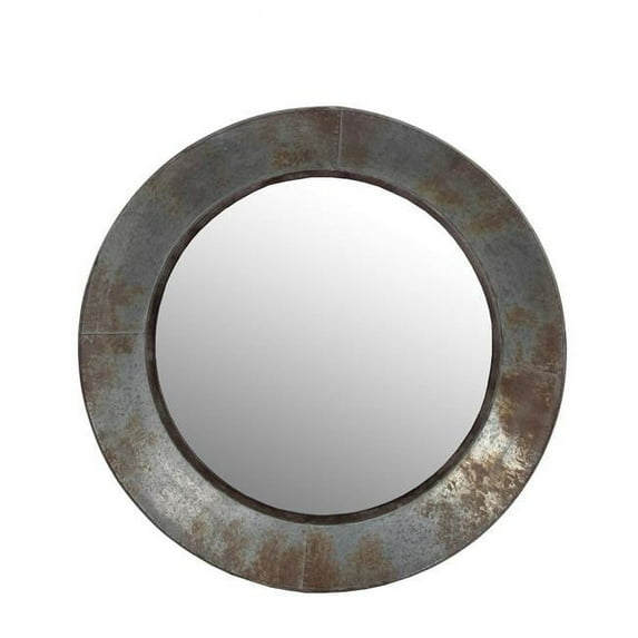 Privilege 16084 Silver Large Mirror Round
