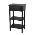 thumbnail image 1 of Privilege 28725 2-Tiered 1 Drawer Wood Accent End Table, Midnight Black Finished, 1 of 1
