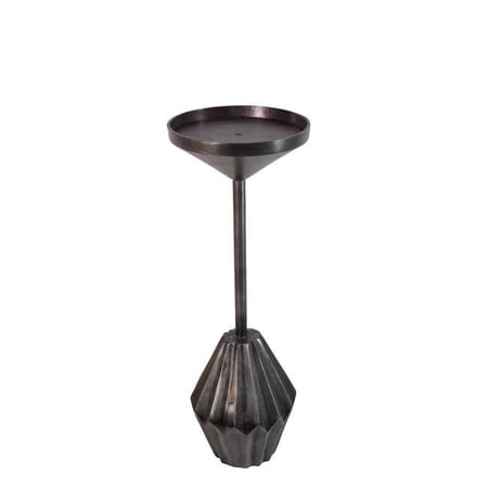 Privilege 96088 7.5 x 7.5 x 22 in. Graphite Metal Accent Table