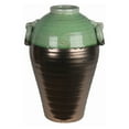 thumbnail image 1 of Privilege International Ceramic Vase with Handle - Green / Copper, 1 of 3
