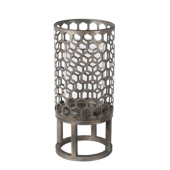 Privilege Gray Large Candle Lantern