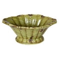 thumbnail image 1 of 15 Inch Long Green Distressed Finish Oval Ceramic Bowl, 1 of 2