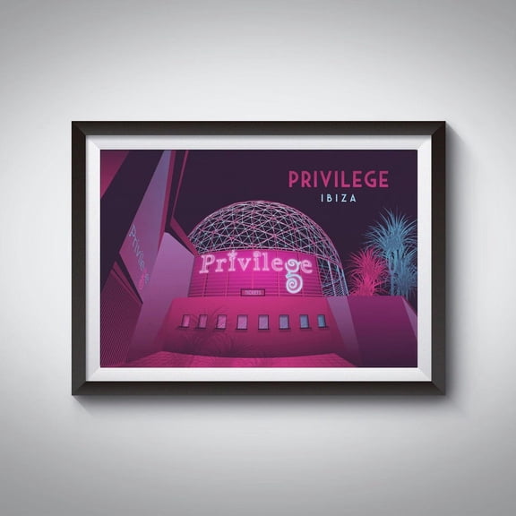 Privilege Nightclub Ibiza Spain Superclub Raving Decor, Unframed Canvas 8x10in