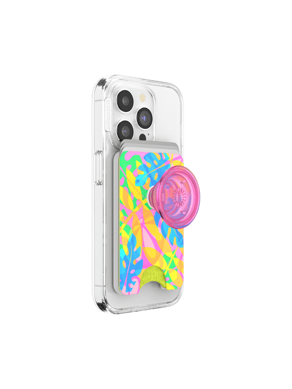 Phone Wallet for MagSafe, Phone Card Holder with Grip, Rainbow - Boca Palm