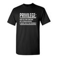 thumbnail image 1 of Privilege When You Think Something Isn't A Problem Because It Doesn't Affect You Sarcastic Humor Graphic Novelty Funny Tall T Shirt, 1 of 1
