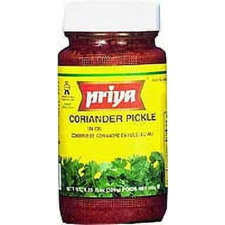 Priya Coriander Pickle with Garlic 300 gm bottle