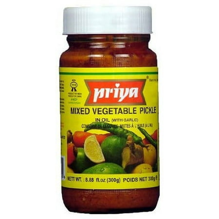 Priya Mixed Vegetable Pickle with Garlic 300 gm bottle