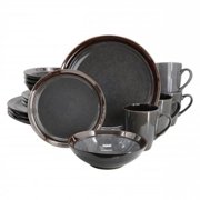 Priya Reactive Glaze Dinnerware Set - Grey - 16 Piece - Unique Finish