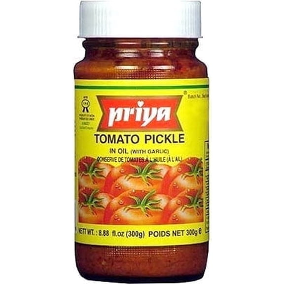 Priya Tomato Pickle with Garlic 300 gm bottle Pack of 2