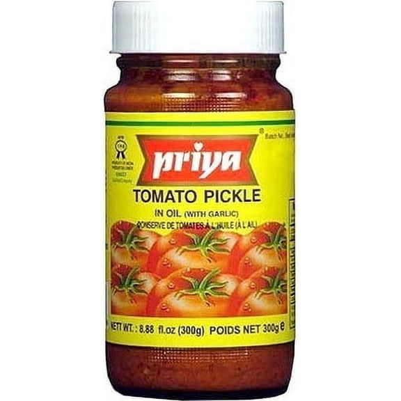 Priya Tomato Pickle with Garlic 300 gm bottle