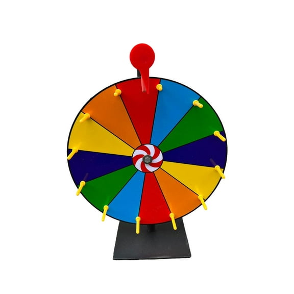 Prize Colors Wheel Desktop Fortune Wheel for Restaurant Supermarkets Stores 30cm 6 Colors