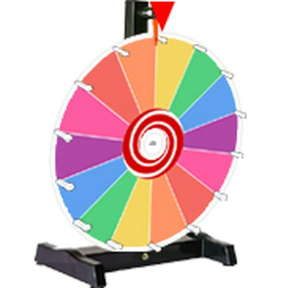 Prize Wheel 15 inch for fundraising, drinking party, team events, Metal Pegs for a Realistic Wheel of Fortune Experience