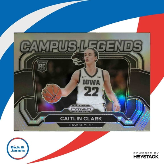 Prizm Draft Picks Collegiate Campus Legends Silver Prizm Caitlin Clark #5 Iowa Hawkeyes