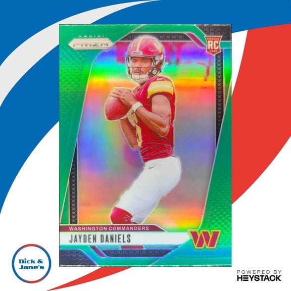 Prizm Jayden Daniels #347 Base Green Prizm Washington Commanders NFL Football Trading Card