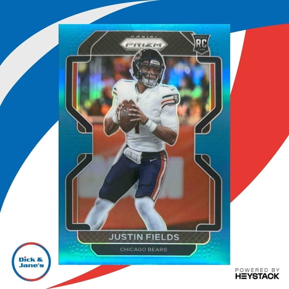 Prizm Justin Fields #334 Base Light Blue Chicago Bears Football Card Panini