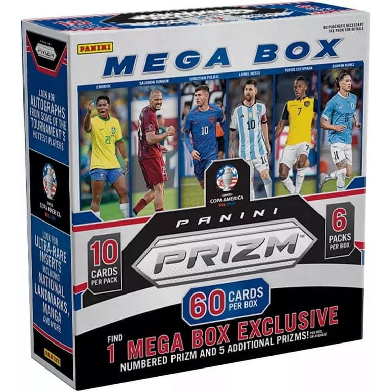 Prizm Panini Copa America Soccer Trading Card MEGA Box (6 Packs