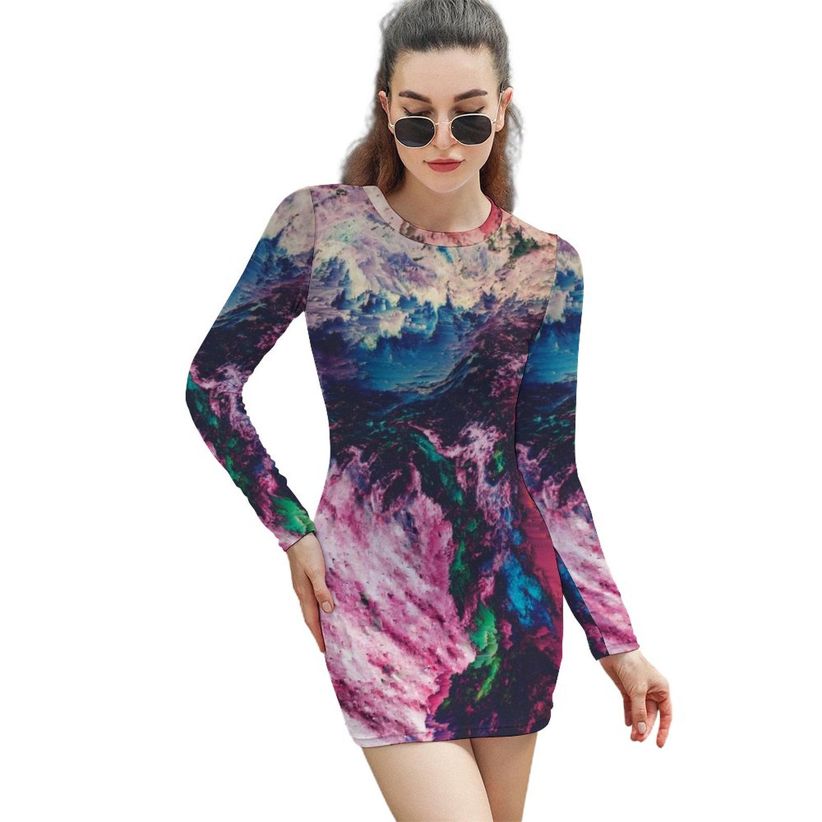 Prms 01 Sweetheart Knot Flared Dress Fashion Design Large Size Loose