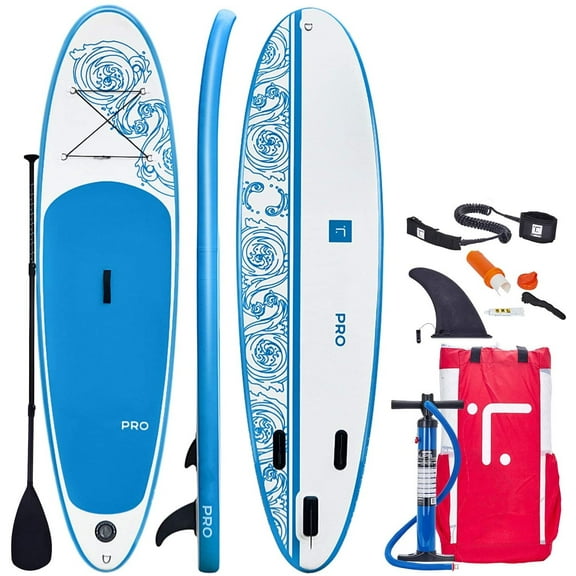 Pro 10' Inflatable Stand Up Paddle Boards with Premium SUP Paddle Board Accessories, Wide Stable Design, Non-Slip Comfort Deck
