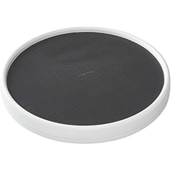 Pro 15-Inch Lazy Susan Turntable, Non-Skid Pantry or Cabinet Organizer for Spices, Condiments, and Bottles, Smooth Rotation, Charcoal Finish